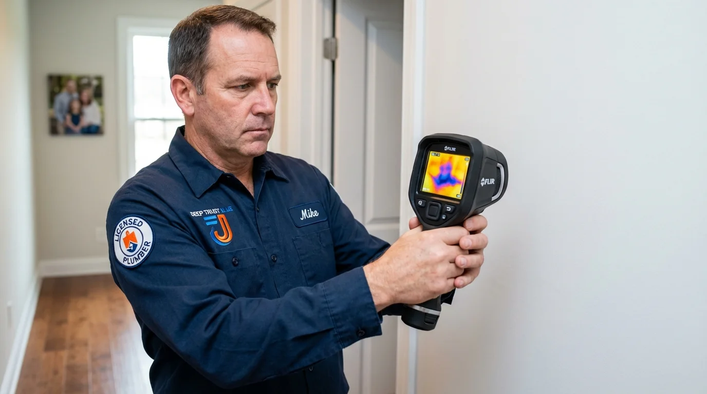Thermal imaging leak detection by Johns Plumbing LLC in Hollywood